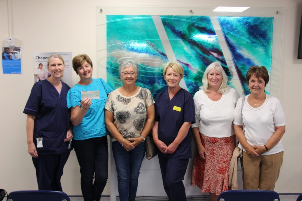 Members of the group with the breast team.