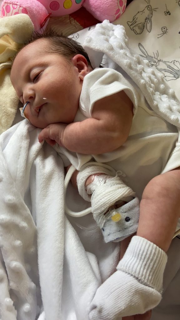 Nancy as a newborn.