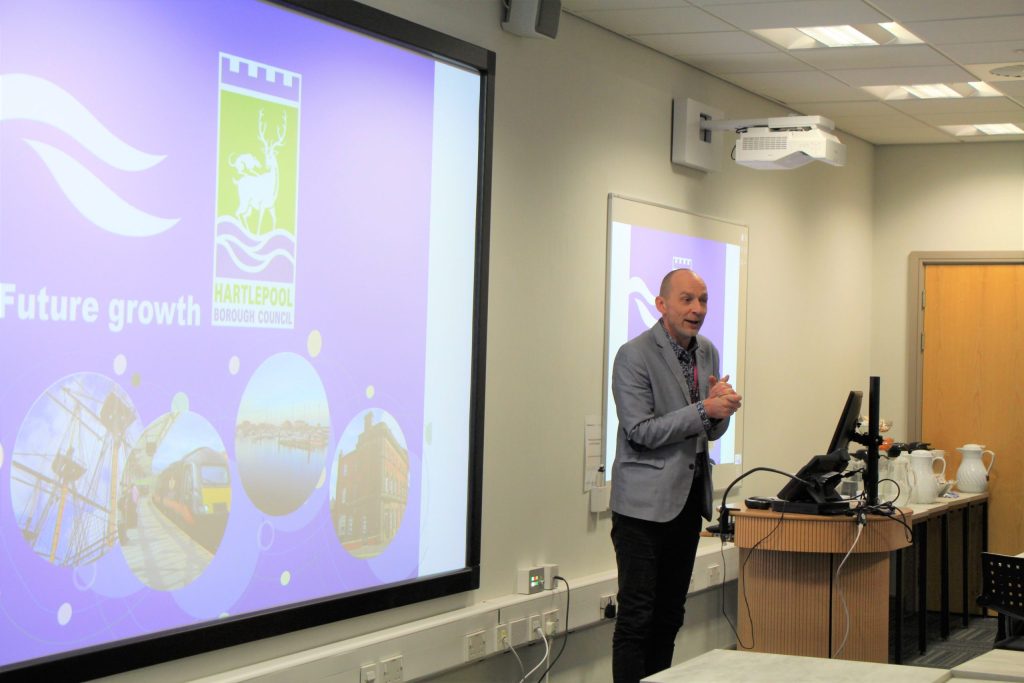 Hartlepool Borough Council Strategic Development and Sustainability Manager, Paul Taylor, speaking at the event.