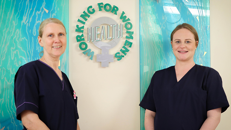 Breast care nurses in our main reception.