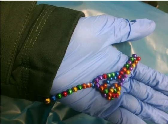 coloured bead magnets