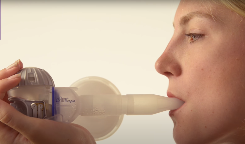 nebulised colomycin in mouth
