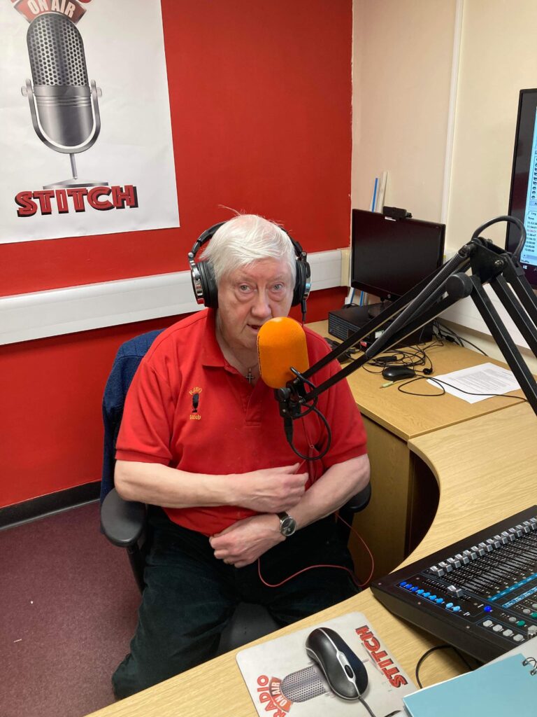 Norman Johnson presenting his show on Radio Stitch