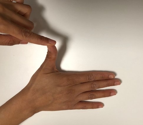 First part of the Assisted Thumb Extension exercises.
