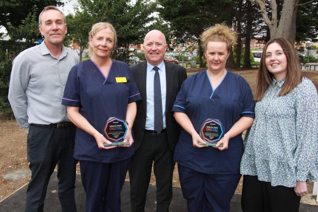 Bob Warnock, Senior Clinical Professional, Anne-Marie Doyle, specialist nurse, Ken Anderson, chief information and technology officer, Kirsty Miller, quality & innovation lead, and Jess Robinson, project implementation lead