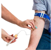 someone having a blood test