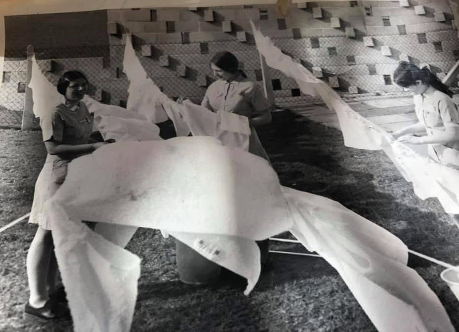 Linda and colleagues airing some laundry