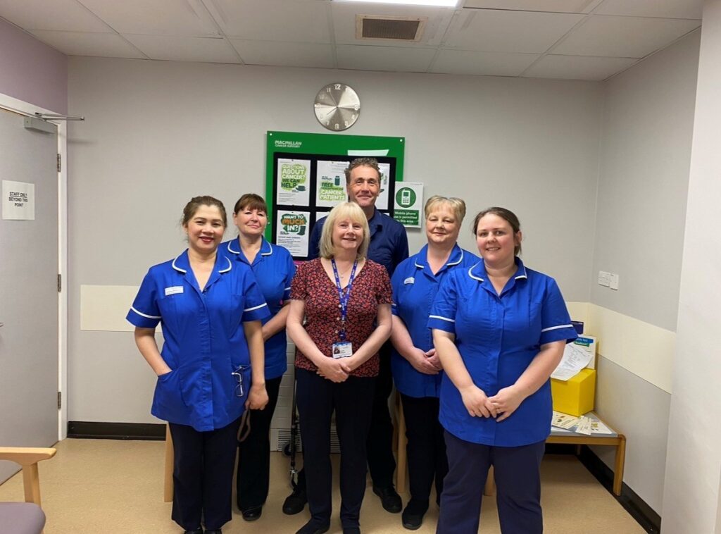 Sandra with Karen Kilburn and others in the urology team