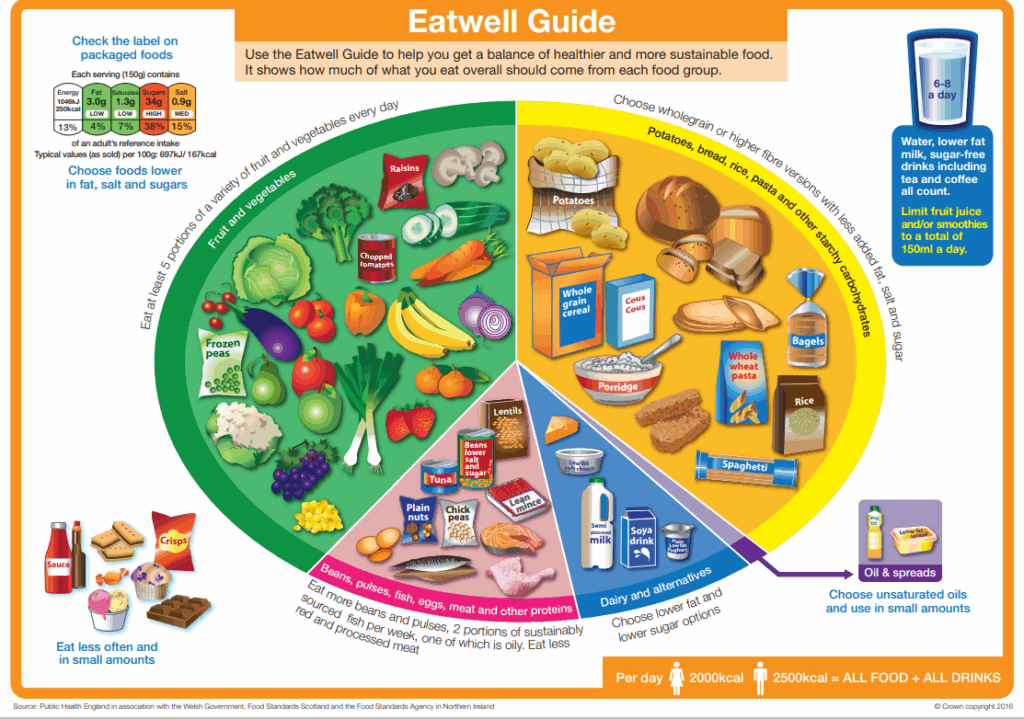 the Eatwell Guide from the NHS.