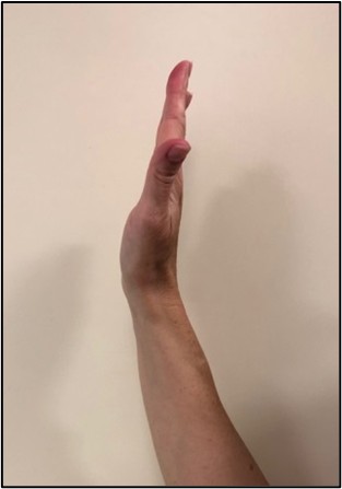 Step four of six. Palms and fingers wide open.