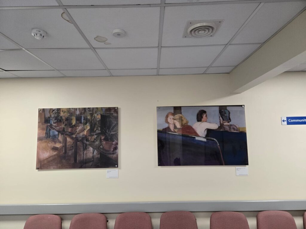 To of the McCracken artwork featured on the walls at Peterlee community hospital
