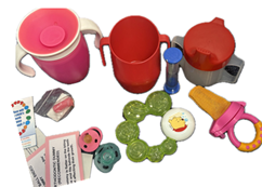 Example of resource items you will find in the dummies dental resource box.