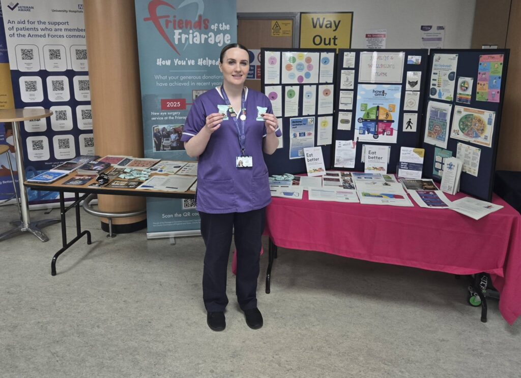 Health and wellbeing advisor Laura Robson at the Friarage festival