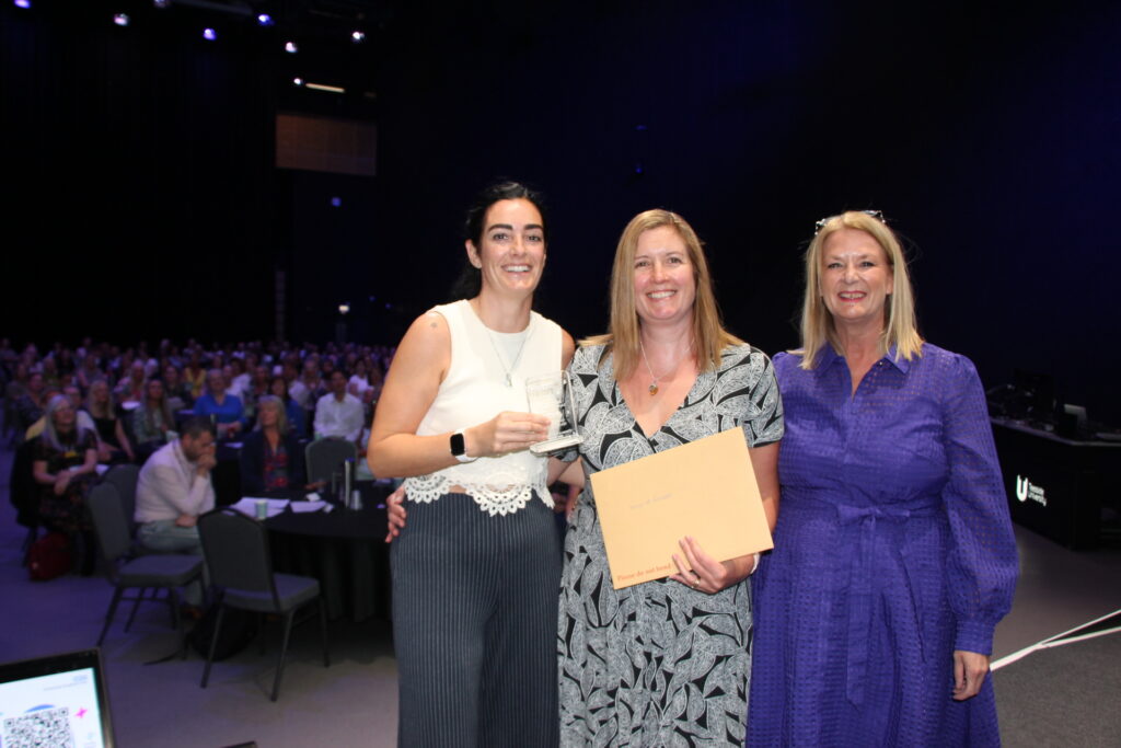Shelley Cassidy and Katie Metcalfe with Lindsay Garcia