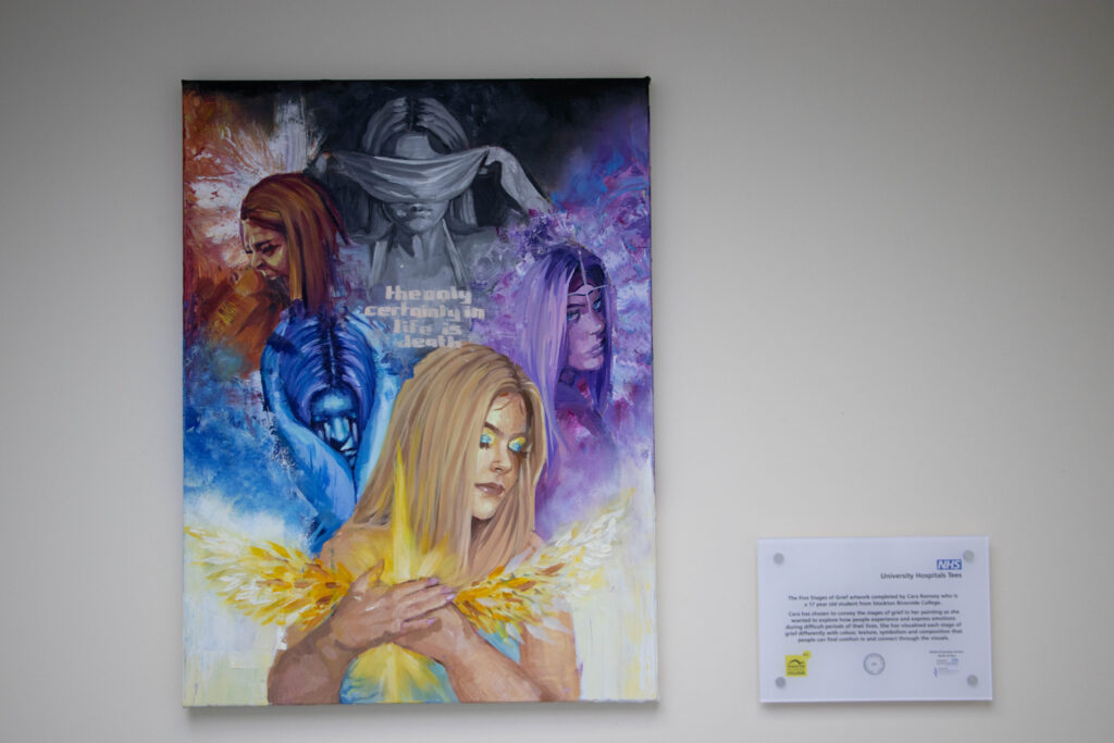 Five stages of grief artwork