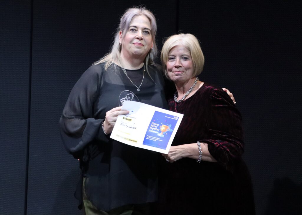 Kirsty Jones with Stacey Hunter