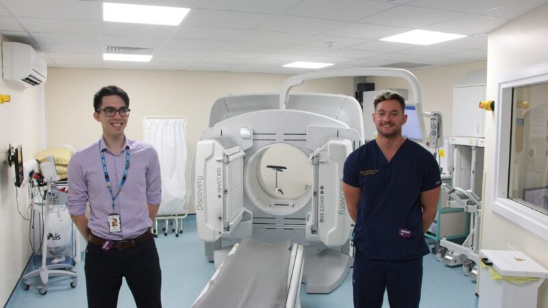 Colleagues from Medical Physical in the scan room.
