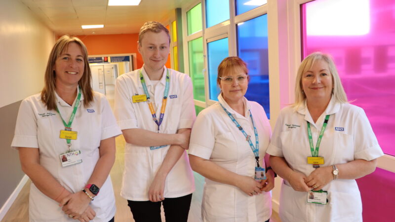 Cancer pathway navigators Sarah Hayllar, Matthew Walton, Michelle Whittaker and Jane Richards