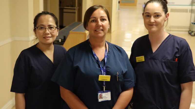 Homeward team stood in a corridor in Hartlepool.