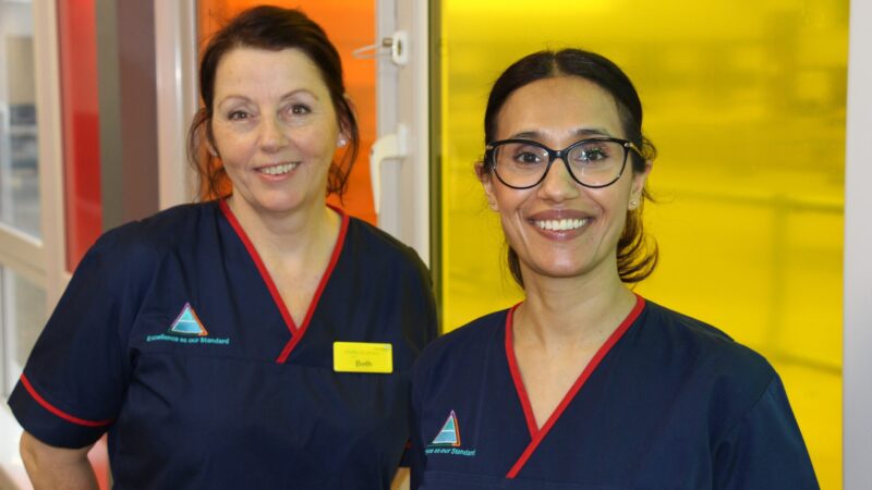 Beth Swanson and Ruksana Salim