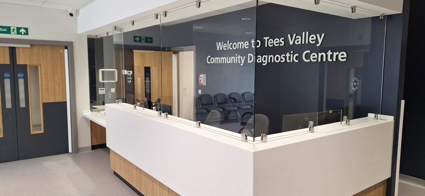 Photo of main reception at Tees Valley Community Diagnostic Centre