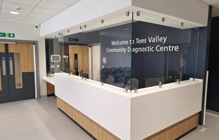 Photo of main reception at Tees Valley Community Diagnostic Centre