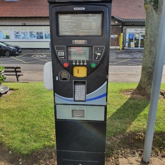 Paying for parking with a parking machine