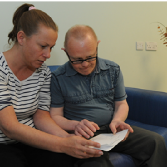Patient receiving letter