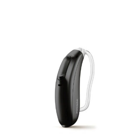 black hearing aid