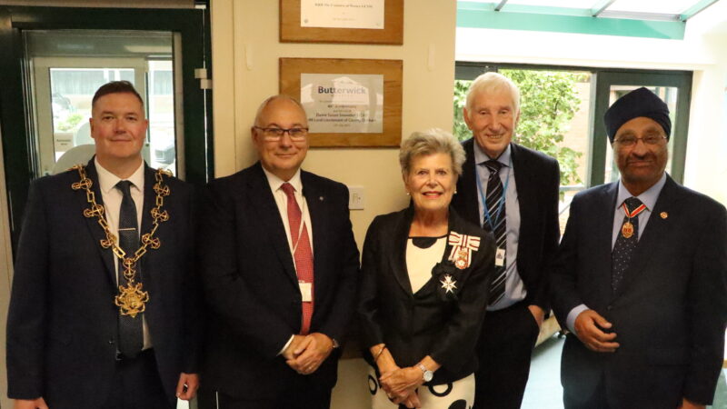 Butterwick Hospice 40th anniversary plaque.