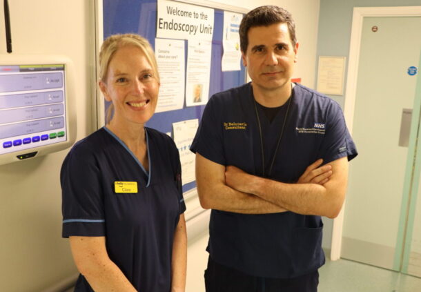 Two endoscopy staff members in a photo.