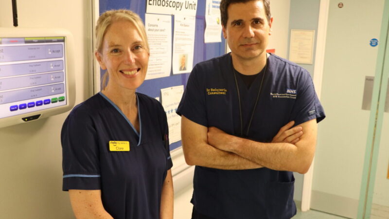 Two endoscopy staff members in a photo.