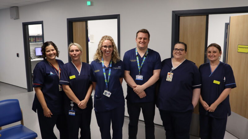 Team in emergency assessment unit.