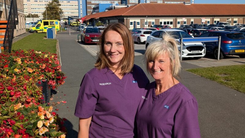 Research nurses in uniform.