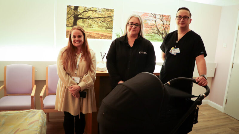 Melissa Loughran, NTH Solutions procurement support officer, Rachel Shaw from W.H. Watts and Neil Wdowikowski, mortuary and bereavement service manager