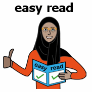 woman reading an easy read leaflet