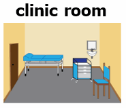a clinic room in a hospital