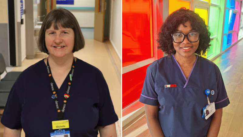 Michelle Mitchell and Chichi Chijioke.