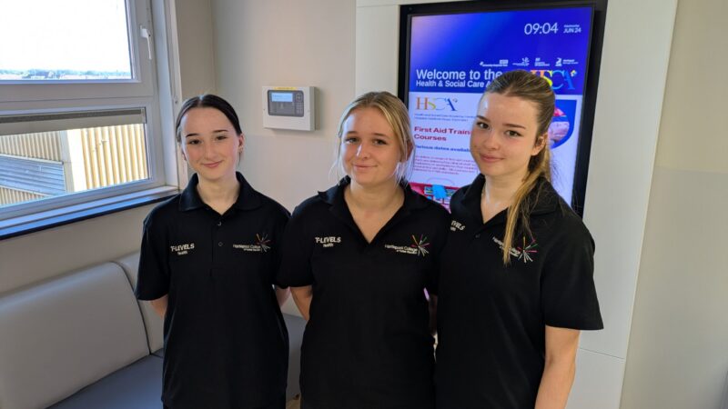 Hartlepool students at the academy.