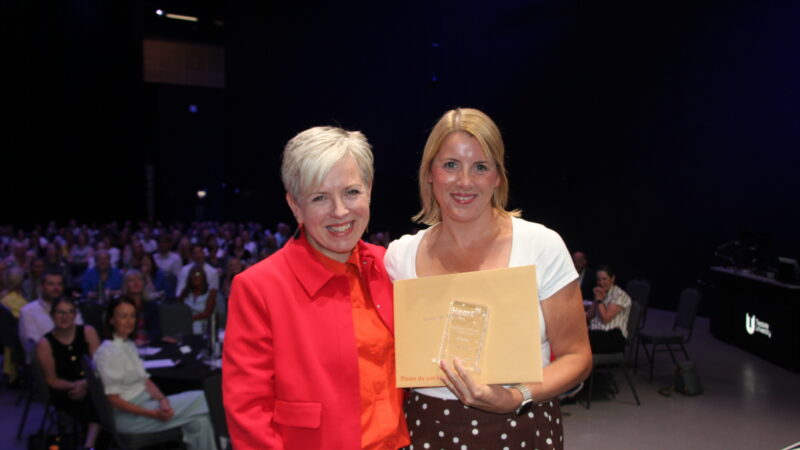 Chief midwifery officer for England, Kate Brintworth with Tracy Pickersgill