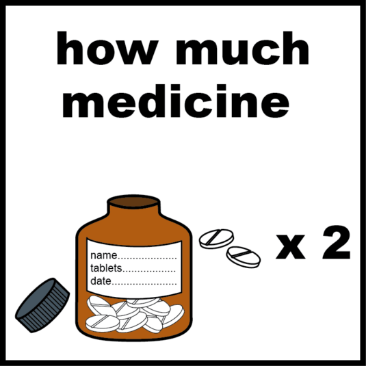Easy read - medicine bottle