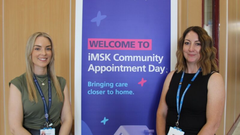 Samantha Raistrick and Diane Matthews at the iMSK community appointment day.