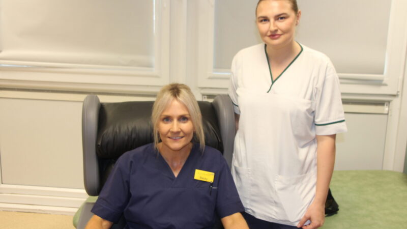 An orthopaedic chair with Rebecca Auton and Ella Mathews