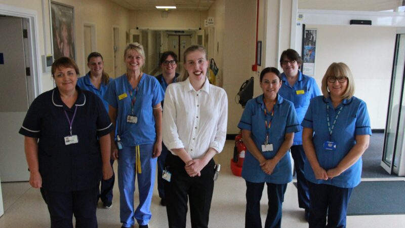 Amelia with the cardiac investigation team.