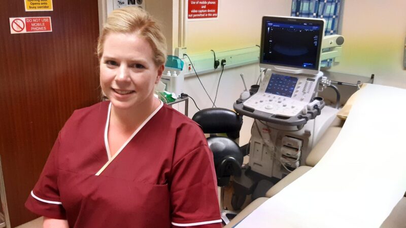 Amy Hunter in an ultrasound room.