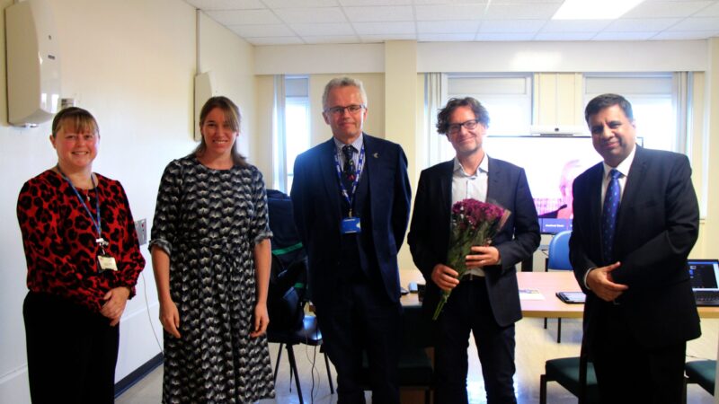 Organisers of the latest paediatric event with Mr Martin Gray (second from right)