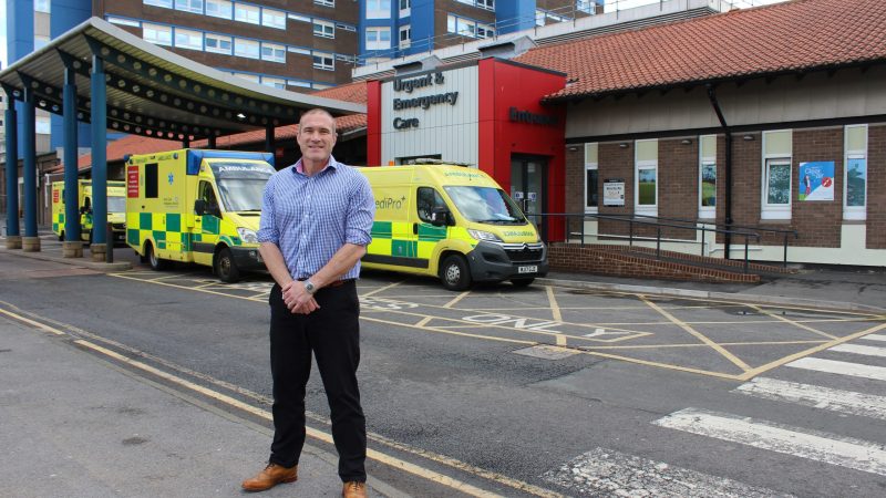Mike Worden stands outside the urgent and emergency care centre.