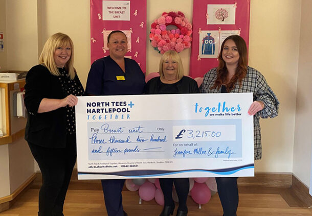 Patients donate to breast unit.