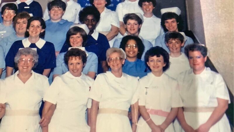 Pat Poinen in her nursing uniform early in her career