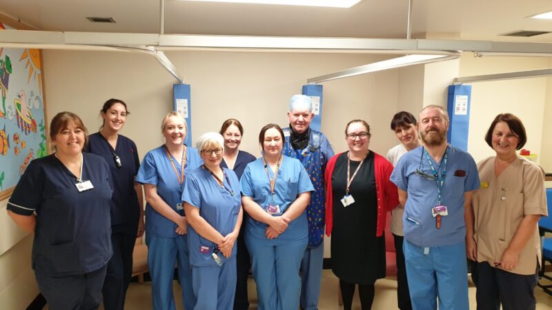 Surgery team at the University Hospital of Hartlepool after accreditation news.